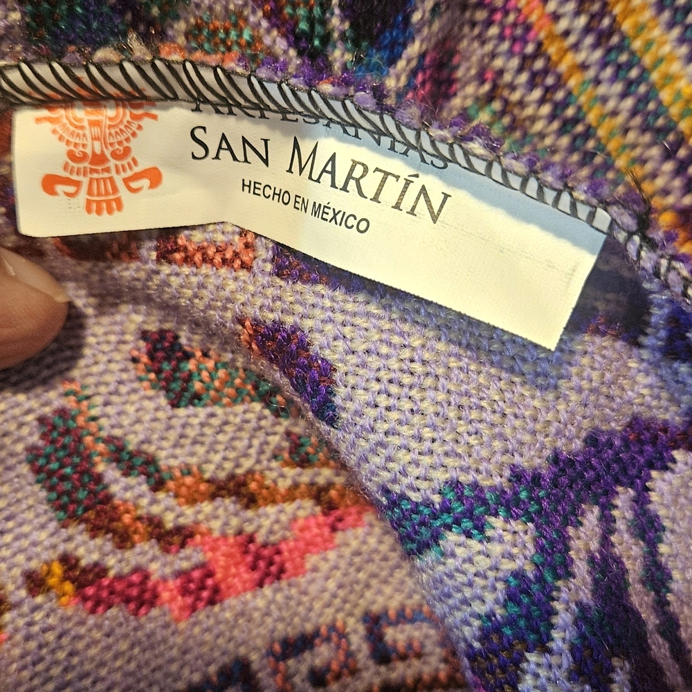 Multicolor Geometric Pattern Women's Cape - Picture 3 of 3